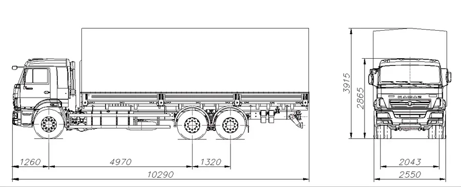 Бортовой автомобиль 65117-7010-48 (6x4)