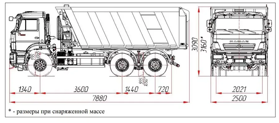 Самосвал с задней разгрузкой 6520-7915-49 (6x4)