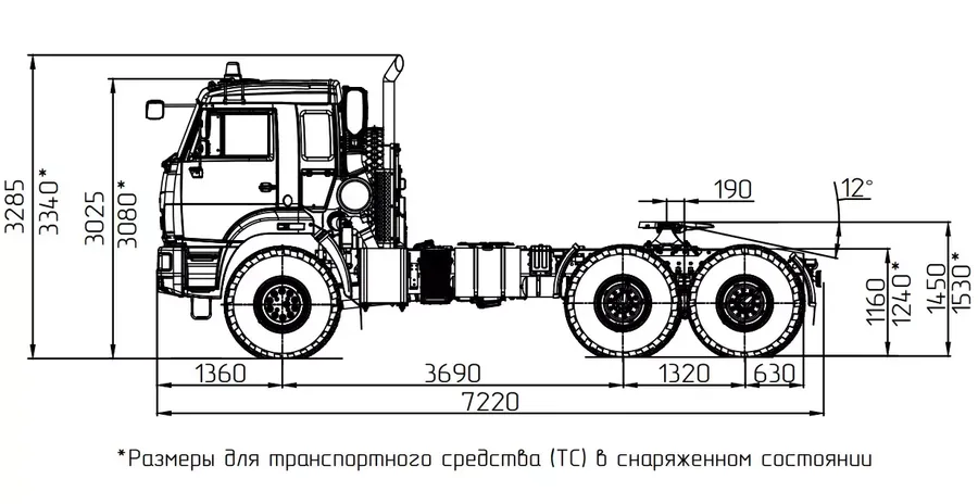 Седельный тягач 53504-26013-50 (6x6)