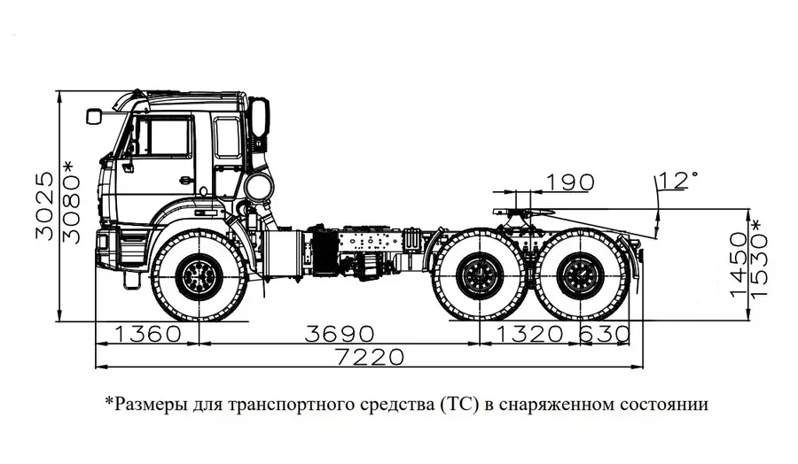 Седельный тягач 53504-76020-50 (6x6)
