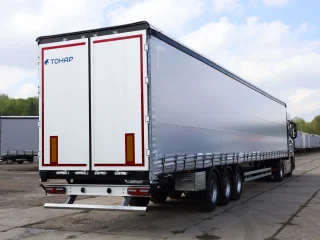 Сцепка седельный тягач Foton A 1846 ADR 4x2 и шторный полуприцеп Тонар 9888